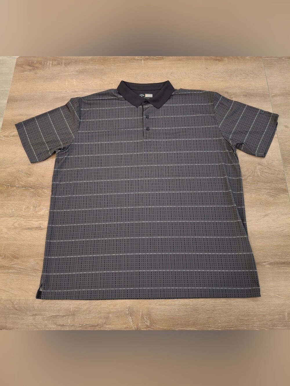 Callaway Opti-Dri Golf Polo Men's XXL Dark Gray Geometric